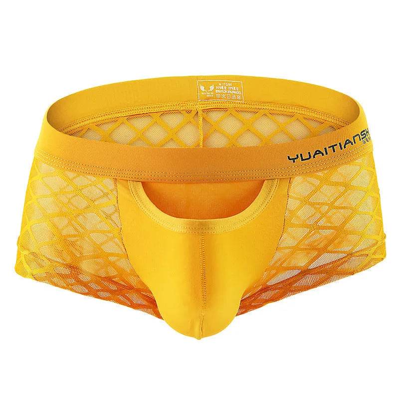 All- match Men's Underwear Breathable Nylon Mesh Boxer Briefs - Velora