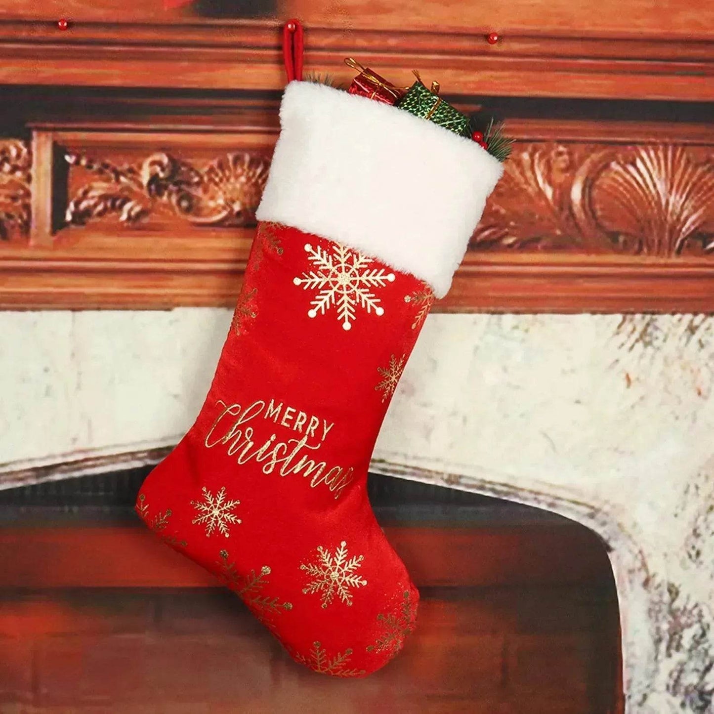 Christmas Decorative Stockings Embroidery Candy - Velora