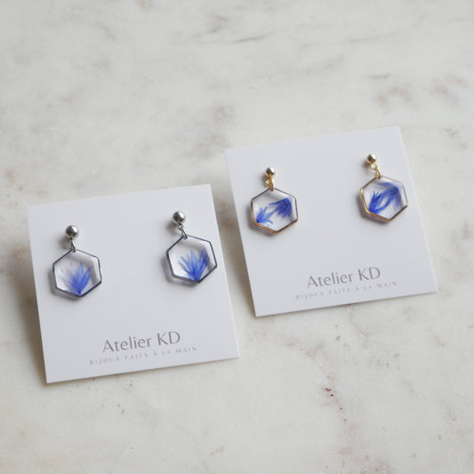 Boucles d'oreilles Blu - hexa(médium) - Velora