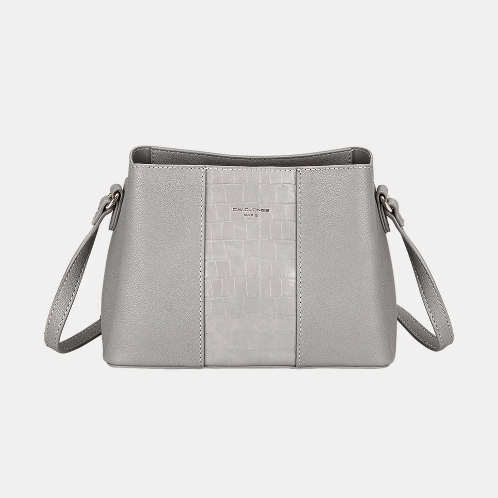 David Jones PU Leather Crossbody Bag - Velora