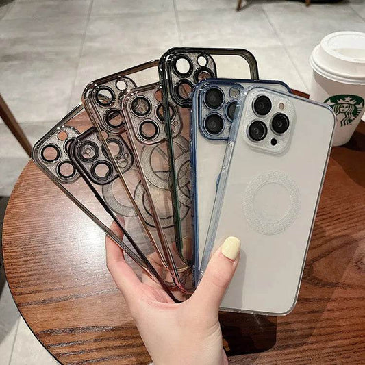 Electroplated TPU Transparent Apple Mobile phone Case - Velora