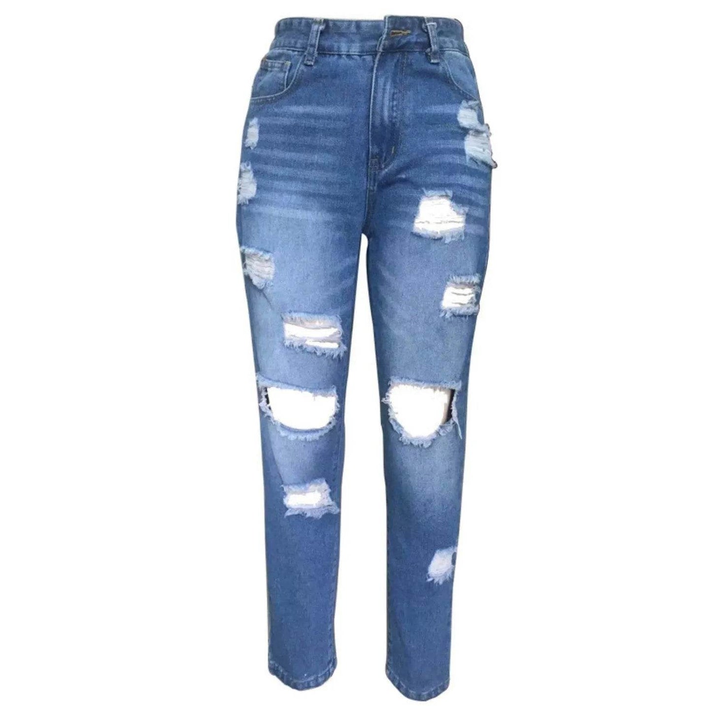 Ripped Slim Fit Baggy Jeans Pant For Women - Velora