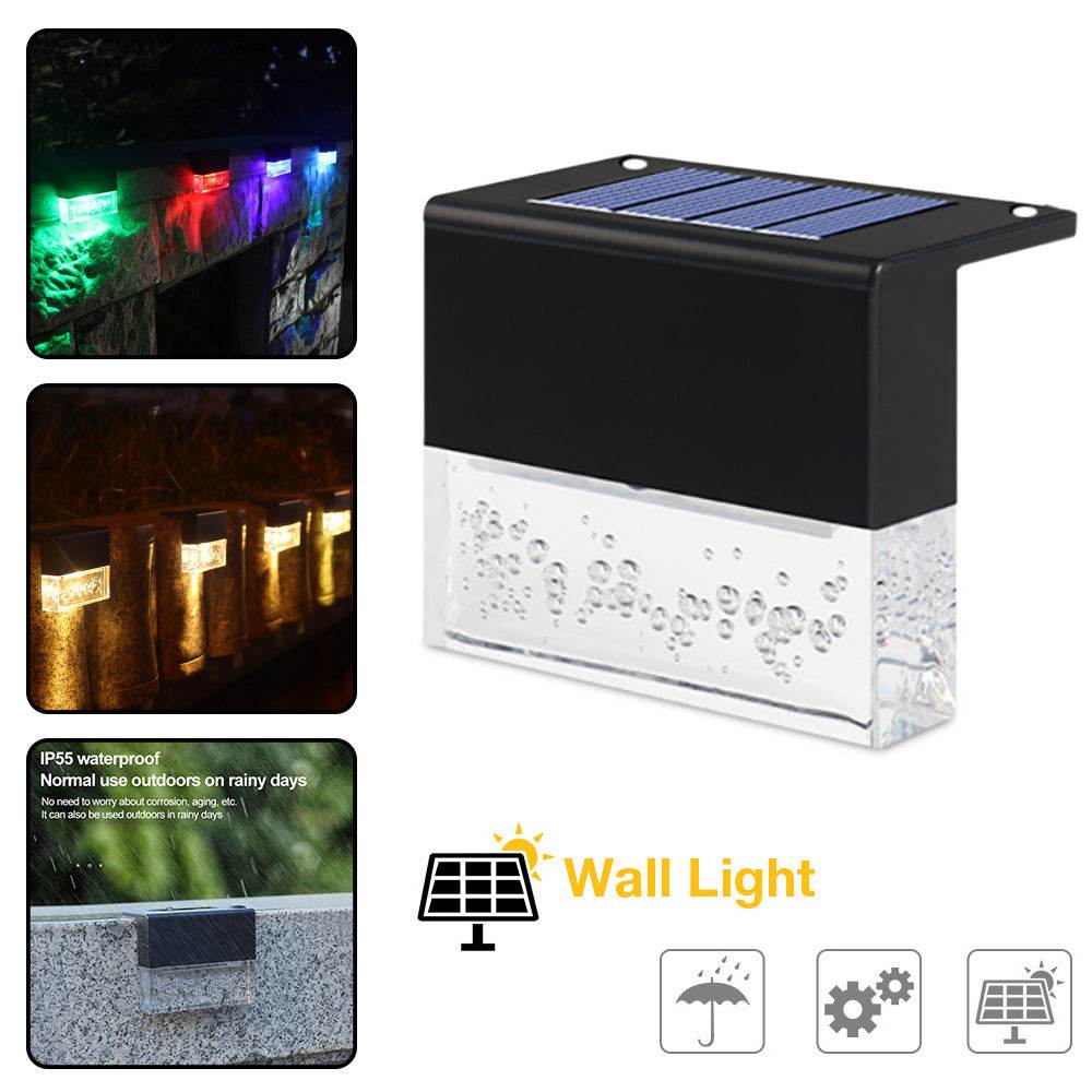 Waterproof New RGB LED Solar Light Step Fence Light - Velora