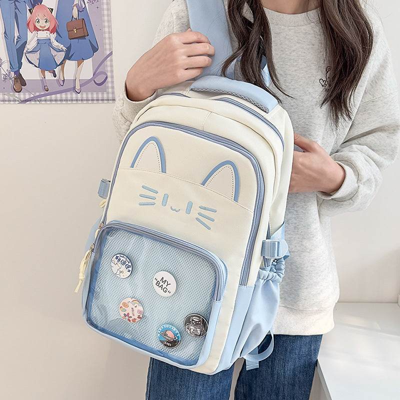Cartoon Campus Backpack for Girls – Japanese Style - Velora