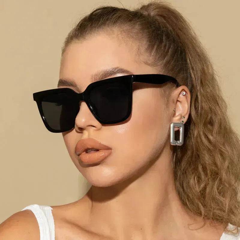 European And American Women Oversized Vintage Polarized Sunglasses Square Cute Trendy Classic Simple shade - Velora