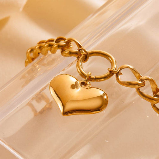 Stainless Steel Fashion Personality Simple Punk Retro Hip-hop High Temperament Round Chain Titanium Steel Metal Bracelet Fashion Jewelry - Velora