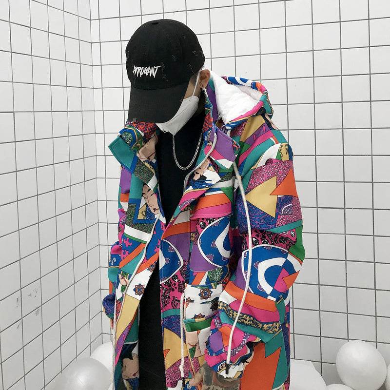 Graffiti trench coat - Velora