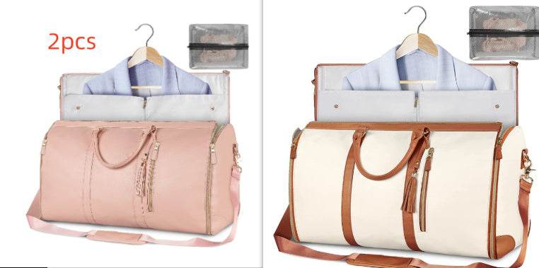 Large Capacity Travel Duffle Bag Women's Handbag Folding Suit Bag Waterproof Clothes Totes - Velora