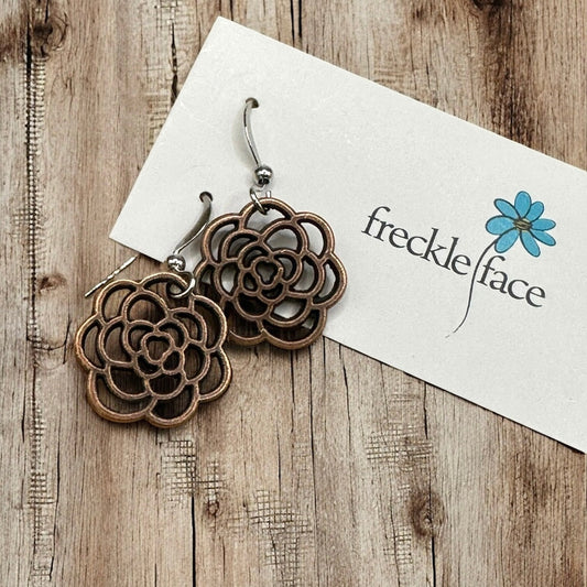 Rose Flower Earrings - Velora