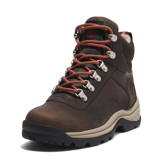 Timberland Womens White Ledge Mid Ankle Hiking Boot Dark Brown Full-Grain 6.5