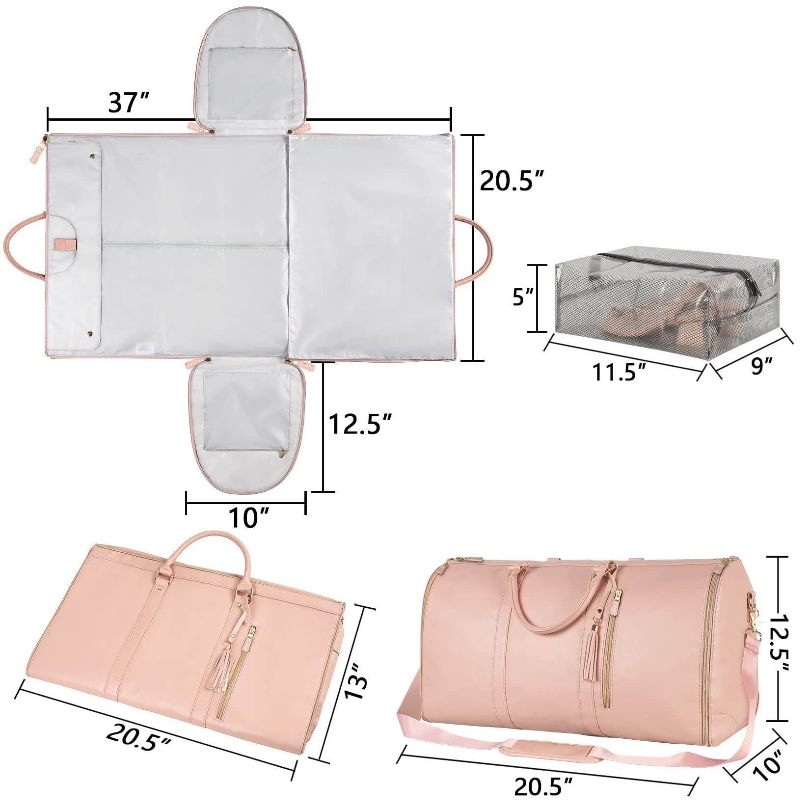 Large Capacity Travel Duffle Bag Women's Handbag Folding Suit Bag Waterproof Clothes Totes - Velora