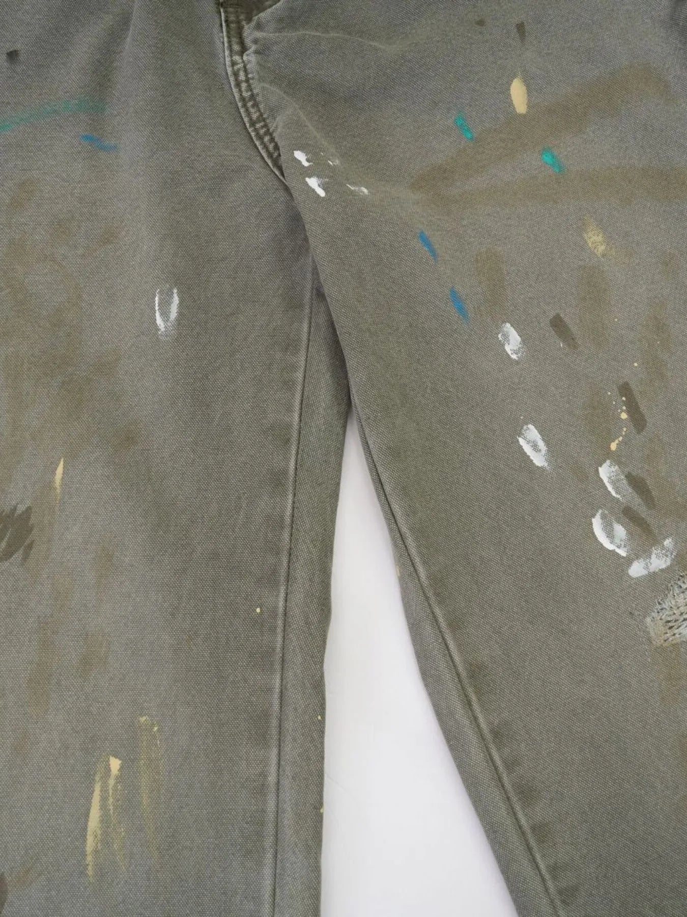 Men's Paint Splattered Wide Leg Jeans - Velora