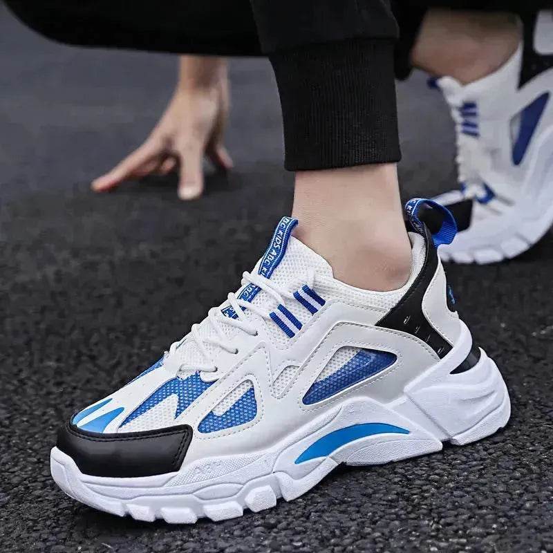 Y2K Fashion Outfit White Sneakers Men Non Slip Walking Running Shoes Sports - Velora