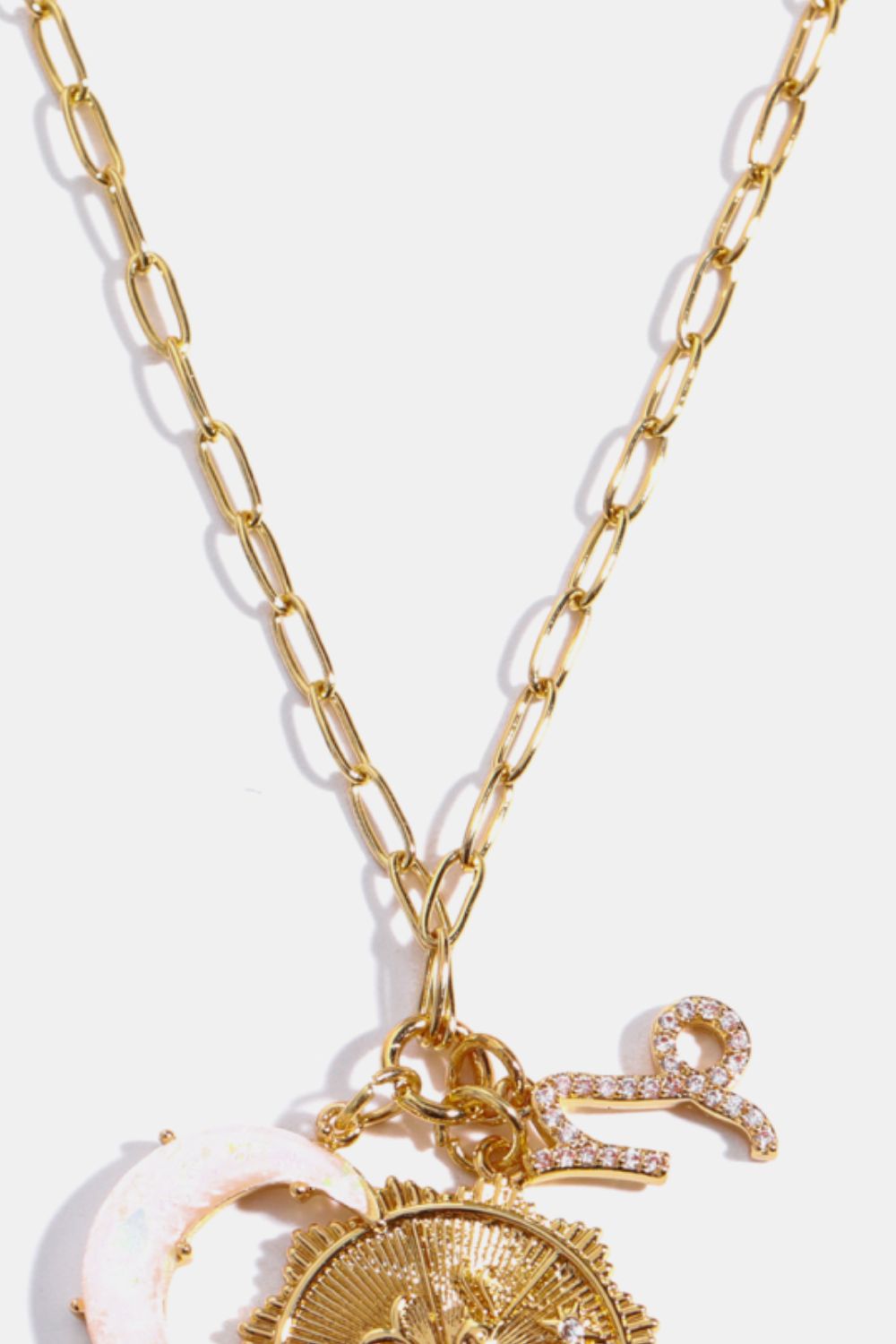 Constellation and Moon Pendant Copper Necklace - Velora