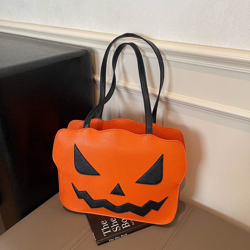 Women's Fashion Halloween Pumpkin Shoulder Messenger Bag - Velora