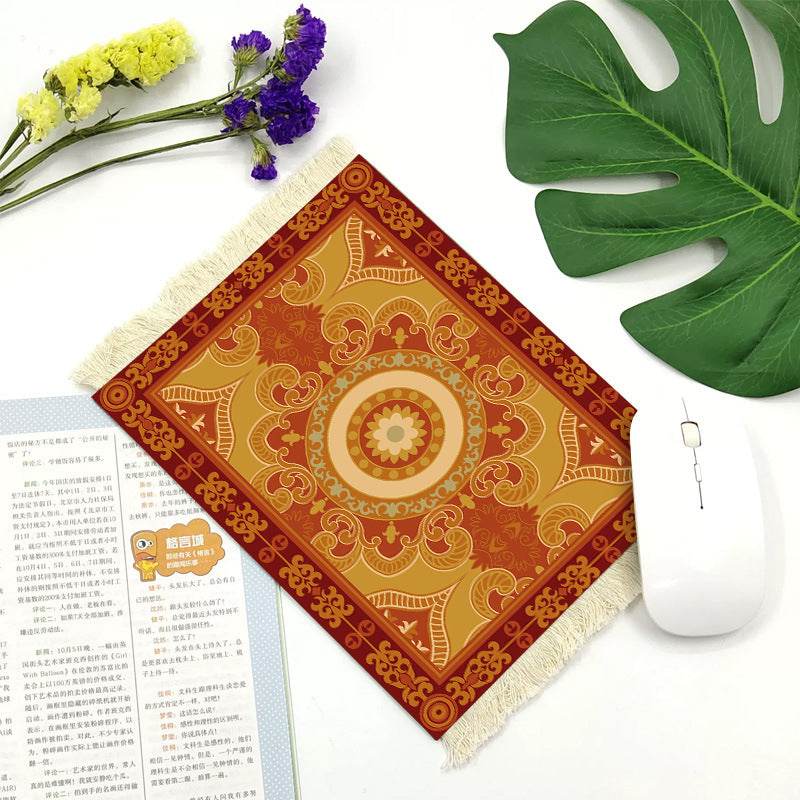 Office mouse pad, Suede fringe mouse pad Hot rubber Bohemian style - Velora