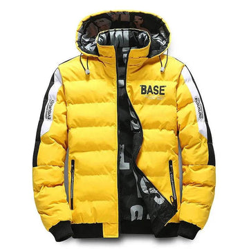 Men’s Winter Puffer Jacket – Thick Cotton-Padded Hooded Coat