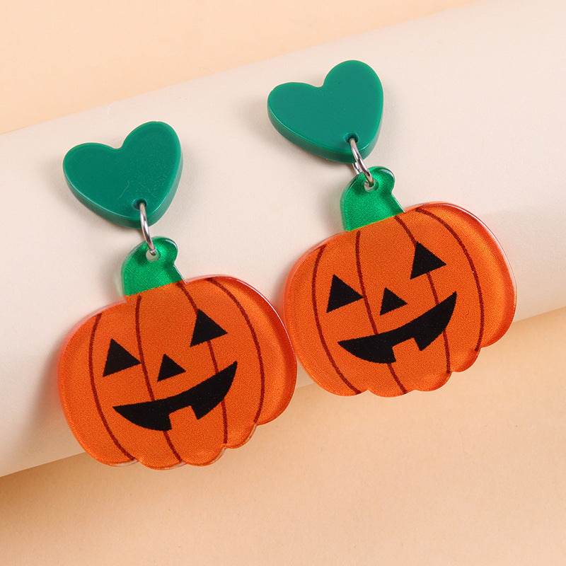 European And American Halloween Series Acrylic Earrings Color - Velora