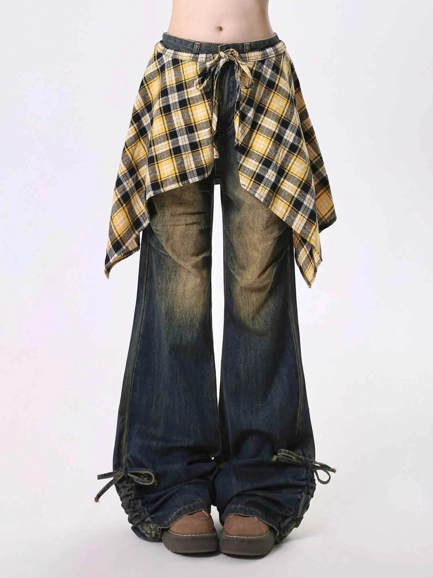 Jeans Women's Skirt Swing Outside Casual Bootcut Pants - Velora