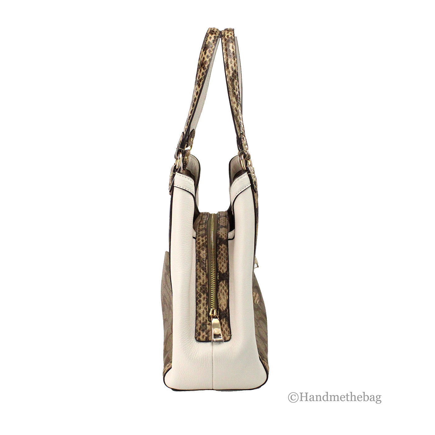 Coach Kristy Serpentine Leather Multi-Section Shoulder Purse