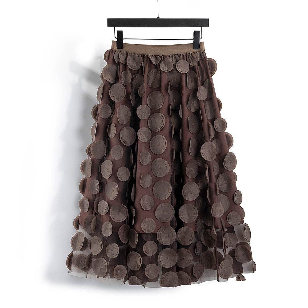 Women's Retro fashion Line Midi Maxi Prairie Skirt - Velora