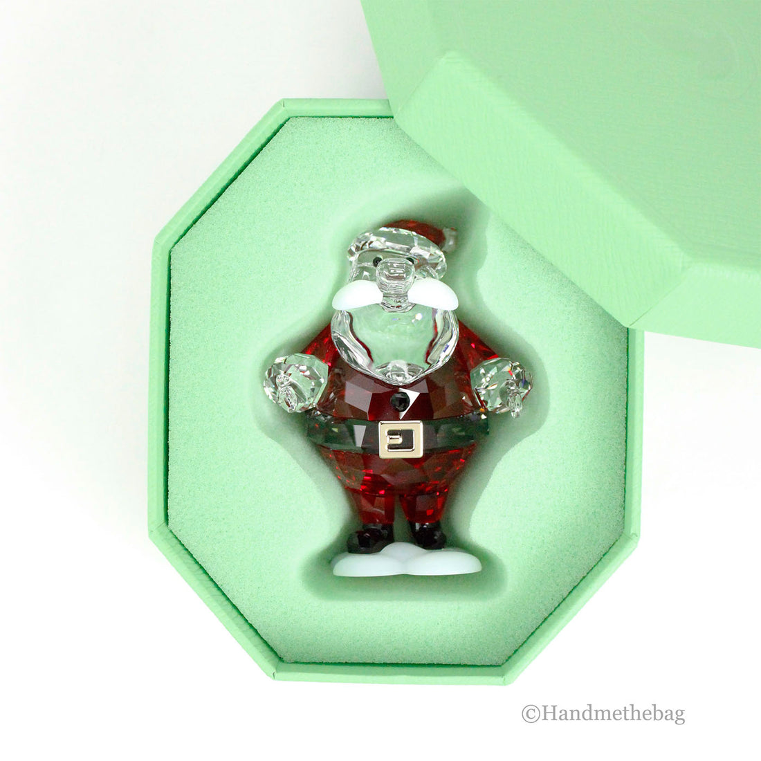 Swarovski Christmas Holiday Cheers Santa Claus Red Figurine