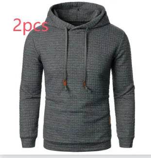 Men's Jacquard Sweatshirt Long-sleeved Hoodie Warm Color Sports Pullover Top - Velora