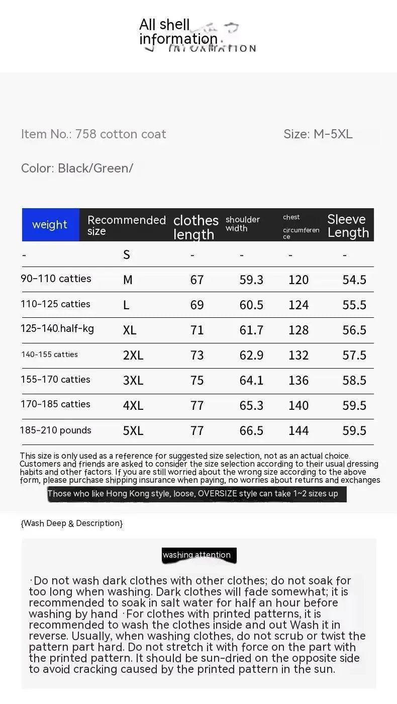 New Fall Winter Checkered Cotton padded Down Puffer Jacket men - Velora