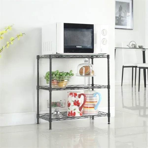 Concise 3 Layers Carbon Steel  PP Storage Rack, Kitchen Storage Rack RT