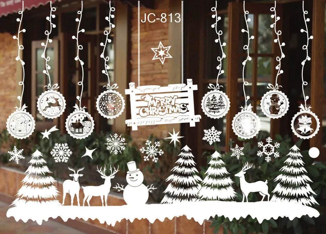 New Christmas Decorations Christmas Window Stickers - Velora