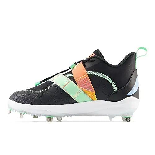 New Balance Mens FuelCell Lindor V2 Metal Baseball Shoe Black/Neon Dragonfly/Electric Jade 12.5 Wide