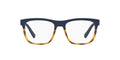 A|X ARMANI EXCHANGE Mens AX3050 Square Prescription Eyeglass Frames Matte Havana/Matte Blue/Demo Lens 53 mm - Velora Luxury Fashion