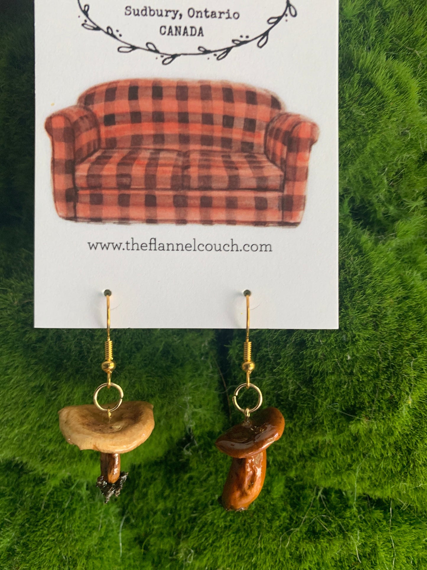 Wild Ontario Mushrooms Earrings www.Shopthatapp.com