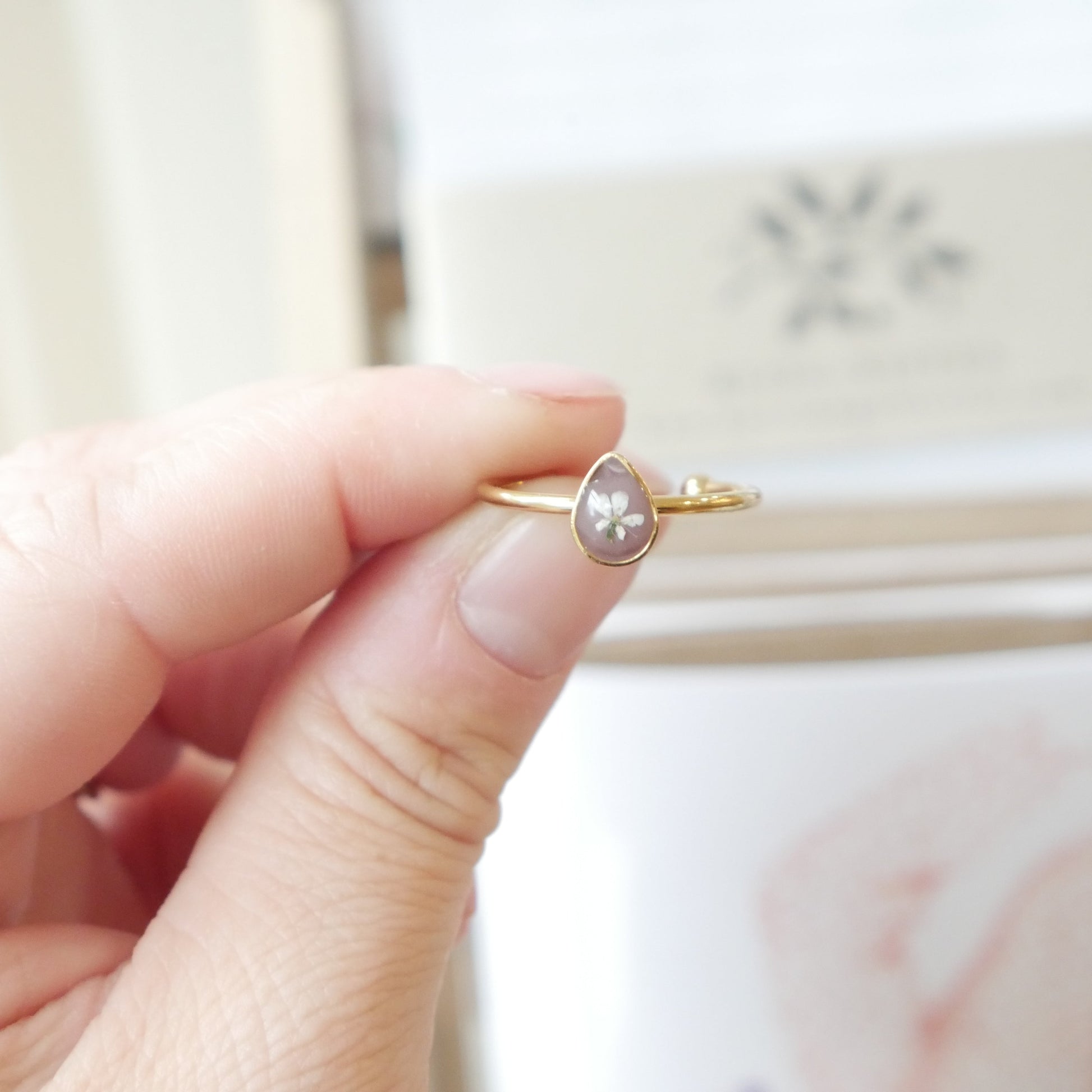 Bague automne - mini goute (ajustable) - Velora