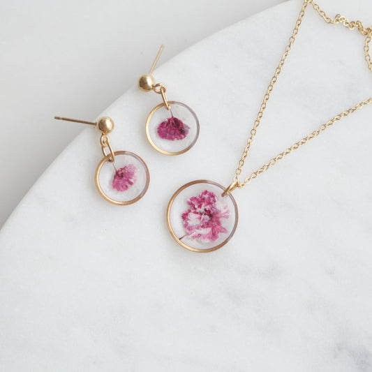 Parure Gigi fushia - rond - Velora