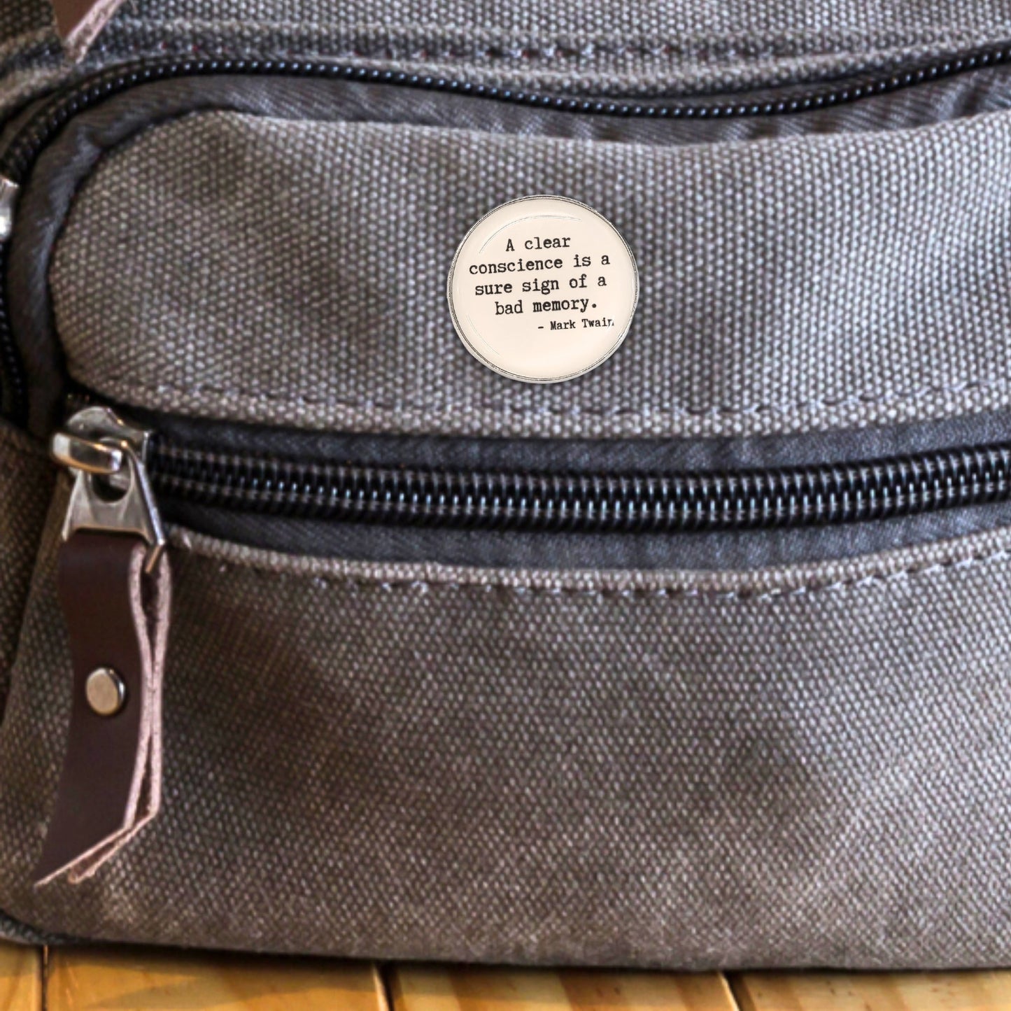 A Clear Conscience Is a Sure Sign of a Bad Memory | Collectible Pin - Velora