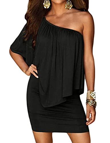 ADEWEL Women's Sexy Off Shoulder Multiple Dress Layered Party Cocktail Mini Dresses - Velora Luxury Fashion