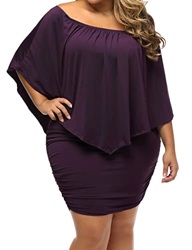 ADEWEL Women's Sexy Off Shoulder Multiple Dress Layered Party Cocktail Mini Dresses - Velora Luxury Fashion