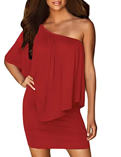 ADEWEL Women's Sexy Off Shoulder Multiple Dress Layered Party Cocktail Mini Dresses - Velora Luxury Fashion