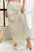 ADORA Elastic Waist Applique Maxi Skirt - Velora Luxury Fashion