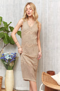 ADORA Lurex Crochet Dress with Lining - Velora Luxury Fashion