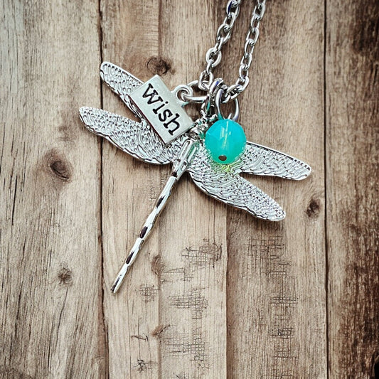 Classic Dragonfly Necklace - Velora