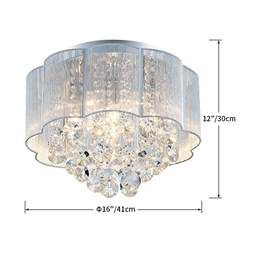 AGV LIGHTING 20102 Crystal Ceiling Light Fixture - Velora Luxury Fashion