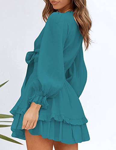 AILUNSNIKA Women's Knotted Tiered Mini Dress - Velora Luxury Fashion