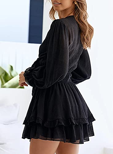 AILUNSNIKA Women's Knotted Tiered Mini Dress - Velora Luxury Fashion