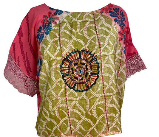 PRC6155 Avatar Pure Silk Boxy Top - Velora