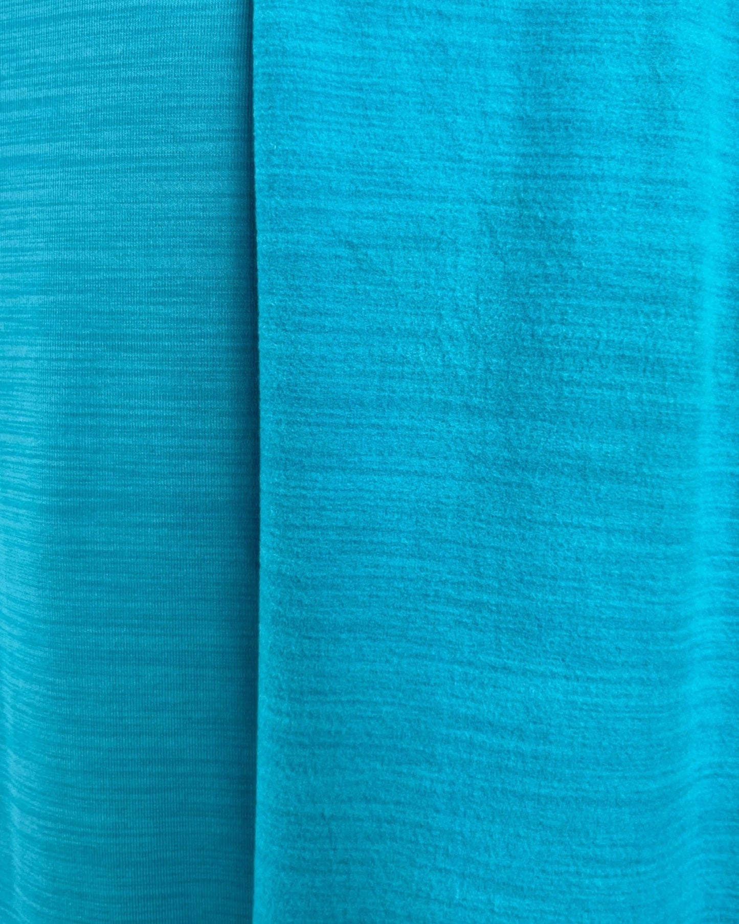 Adaptive Women’s Stretch Fleece Dress – Back Opening, Crew-Neck, Aqua Wash - Velora Luxury Fashion