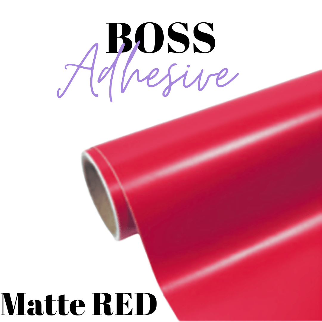 Adhesive Vinyl- Boss Adhesive - MATTE RED - Velora Luxury Fashion