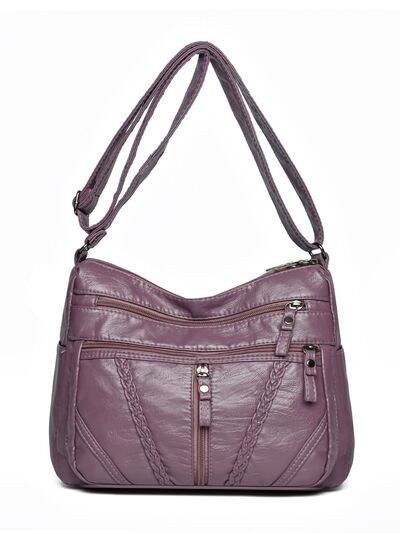 Adjustable Strap PU Leather Shoulder Bag - Velora Luxury Fashion