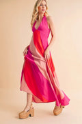 Aemi+Co Color Block Sleeveless Maxi Dress - Velora Luxury Fashion